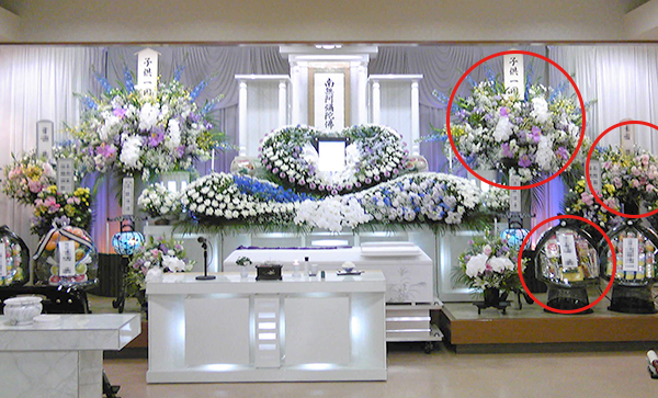 祭壇と供花イメージ